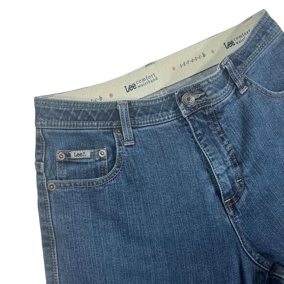 Women's LEE Denim Blue Jeans Size 10M Stretch Comfort Waistband - Picture 4 of 7